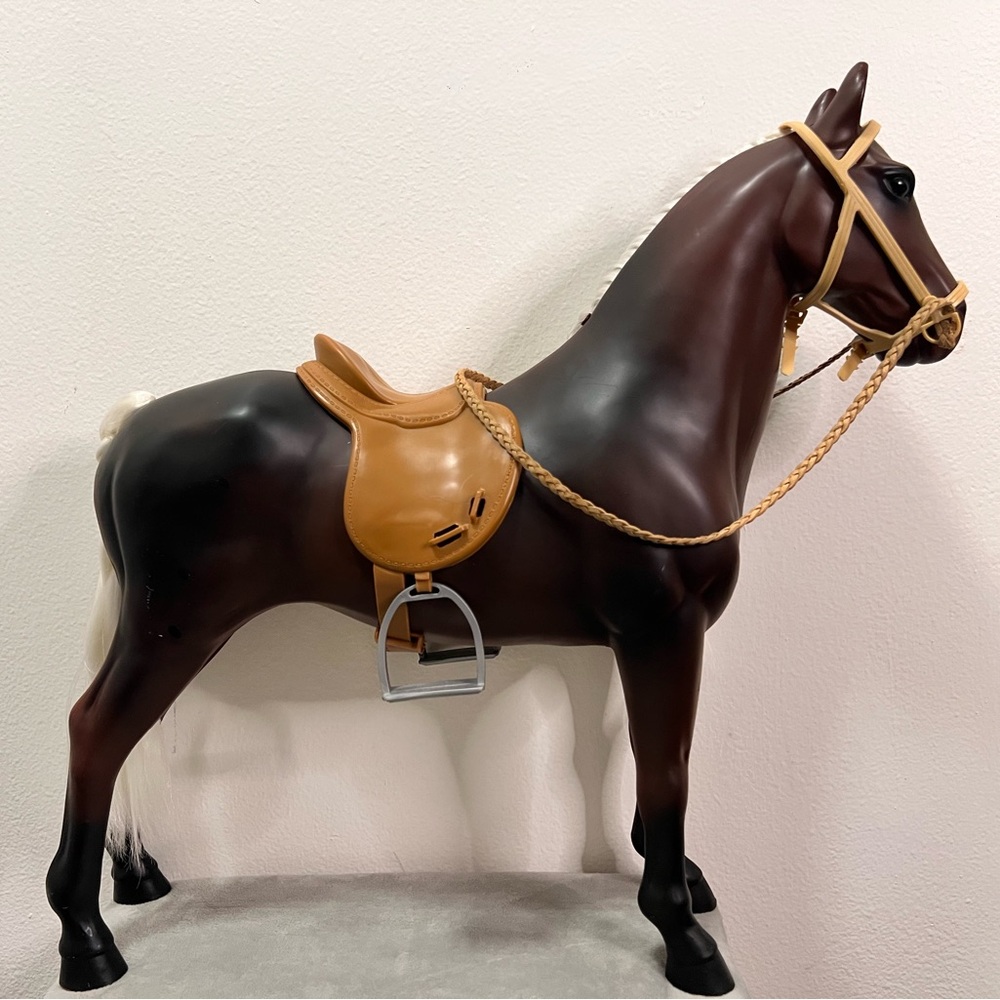 Brown Our Generation horse, designed for 18-inch dolls.